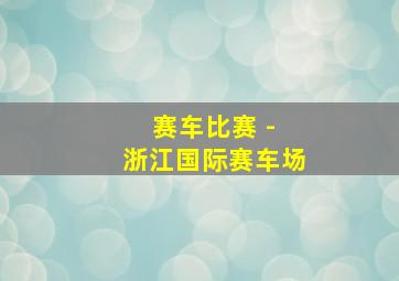 赛车比赛 - 浙江国际赛车场